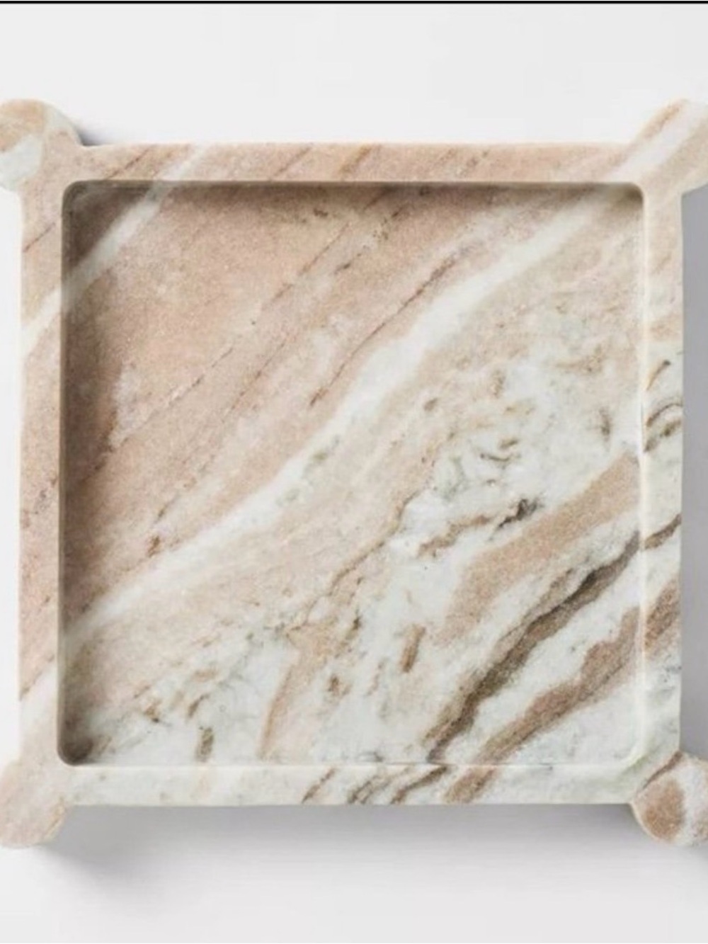 8" Marble Catchall Tray Off-White - Threshold Studio McGee -